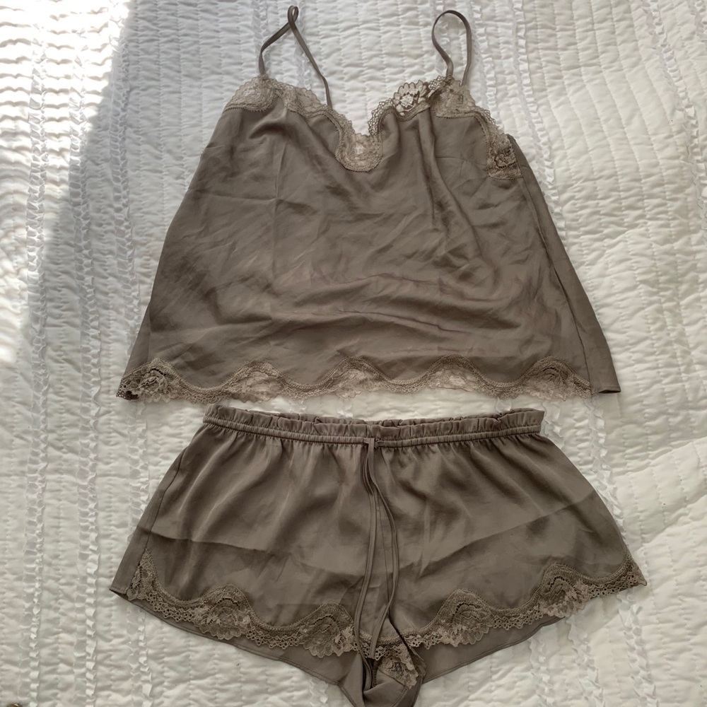 Victoria Secrets Satin Lingerie Set- Small